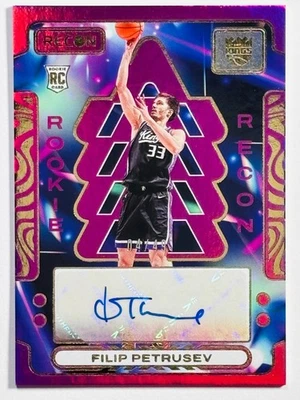 2023-24 Panini Recon Filip Petrusev Rookie Signatures RC Auto /49 Kings - Image 1 of 2