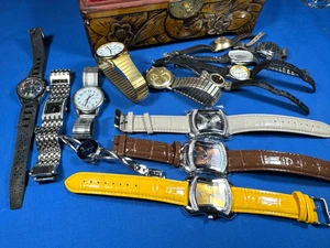 14 Vintage & Contemporary Wrist WATCHES ~ 3 Burgi, Several Timex - Picture 1 of 13