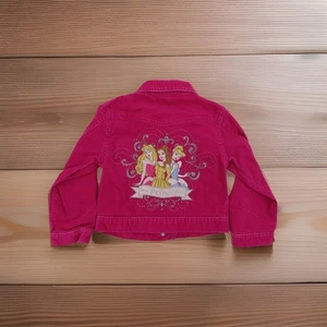 VINTAGE Disney Store Princess Pink Jacket Girls Size 5/6 Embroidered - Picture 1 of 2