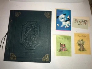 1930s-1970s Vintage Scrap Book With Over 135+ X-Mas, B-Day, Greeting Cards - Picture 1 of 24