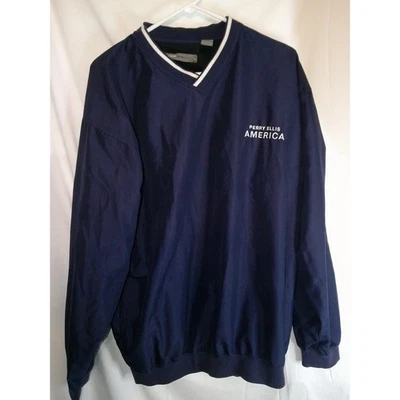Perry Ellis America Pullover Windbreaker Golf Shell V-Neck Activewear Jacket L - Image 1 of 3