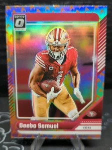 2024 Panini Donruss Optic Deebo Samuel Fire Flame Emoji SSP SF 49ers #172 - Picture 1 of 2