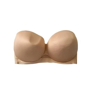 Cacique Comfort Bliss Women's Bra Size 38H Strapless Nude Beige Tan - Picture 1 of 8