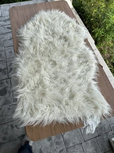 IKEA Ivory Faux Sheepskin Rug - Picture 1 of 1