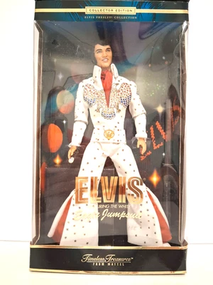 VTG Mattel Timeless Treasures Elvis Presley White Eagle Jumpsuit  Doll 2000 NIB - Image 1 of 4