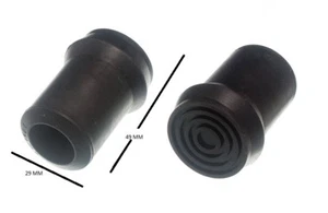 Crutch Frame Ferrule Black Rubber Heavy Duty Steel Insert 19mm ID Pack 25 - Picture 1 of 1