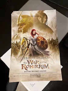 Póster ORIGINAL El Señor de los Anillos Guerra de los Rohirrim 40x27 pulgadas - Imagen 1 de 1
