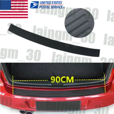 1PC Accessories Rubber Sheet Car Rear Guard Bumper 4D Sticker Panel Protector - Image 1 of 3