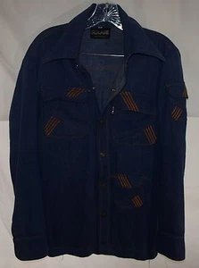 Solaris Denim Blue Jean Button Up Trucker Shirt Herren 36 M - Bild 1 von 3