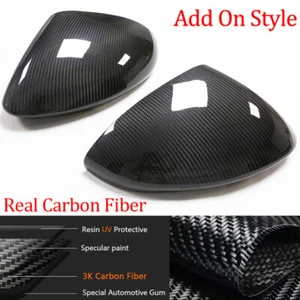 For Maserati Grecale For Alfa Romeo Stelvio Carbon Fiber Rear View Mirror Covers - Picture 1 of 16