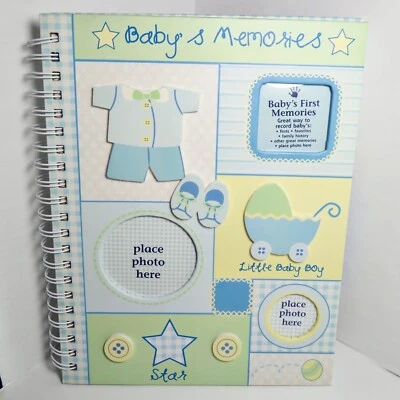 Libro de recortes de fotos y recuerdos para bebés de primer año niño nuevo de stock  Foto 1 de 4