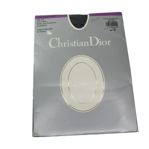 Christian Dior Sheer Panty Top Pantyhose Sandalfoot 4443 Diorissimo Navy Petite - Picture 1 of 4