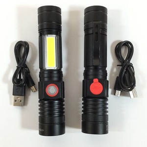 Hoxida Magnetic Waterproof Rechargeable LED Flashlight With Cob Sidelight Pack 2