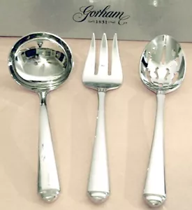 Gorham Crown Tip 3 Piece Hostess Set 18/10 Stainless Flatware New - Picture 1 of 2