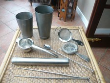 BONZER COCKTAIL SHAKER BAR PROFESSIONALE DI BUONA QUALITÀ ACCIAIO INOX SET 7 PEZZI