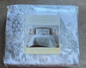 Oceanfront Resort Tropical Plantation Toile 3 Piece Cotton - Picture 1 of 4