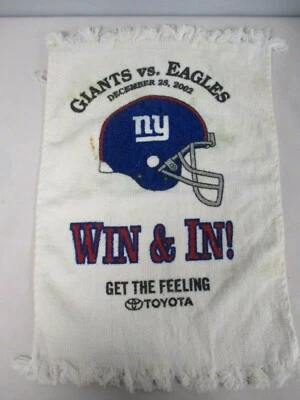 DEC 28, 2002 NEW YORK GIANTS vs PHILADELPHIA EAGLES WIN & IN STADIUM RALLY TOWEL - Image 1 of 3