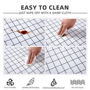 Waterproof PVC Tablecloth Heavy Duty Wipeable Vinyl Rectangle and Round RAYSTAR - Picture 1 of 110