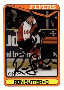 Ron Sutter - Signed 1990-91 O-Pee-Chee Card #45 - Philadelphia Flyers - Picture 1 of 2