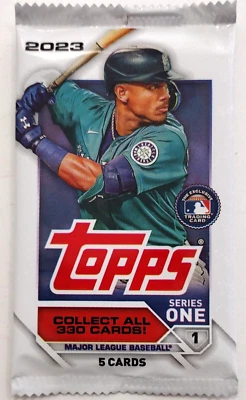 1 pack Topps 2023 Series 1 Baseball Cards  (5 X Pack) New Sealed MLB - Image 1 of 2
