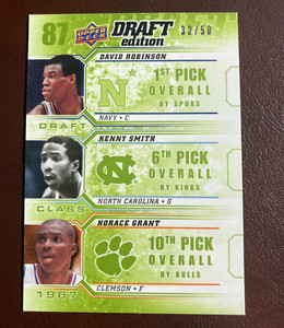 2009-10 Upper Deck Draft Edition Class of 1987 Green 12/50 Robinson Grant Smith