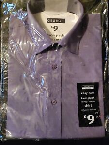 MEN'S GEORGE @ Asda Formal Lilac Shirt, size 15.5 neck (40" chest) NEW in pack