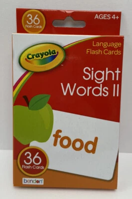 NUEVAS Tarjetas Flash de Idioma Crayola Sight Words II Incluye 36 Tarjetas Edades 4+ Foto 1 de 3