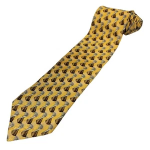 Cravatta Ermenegildo Zegna vintage uomo gialla geometrica vintage - Foto 1 di 7