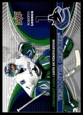 2008-09 UPPER DECK MCDONALD CHECKLIST Roberto Luongo Vancouver Canucks #CL-VAN