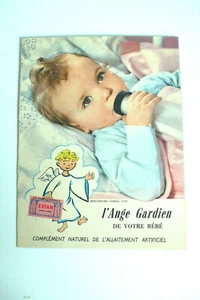 PUBLICITÉ ÉVIAN "L'ANGE GARDIEN DE VOTRE BÉBÉ" TRÈS BON ÉTAT ANNÉES 50 - Picture 1 of 3
