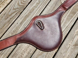 Devoucoux Two Tone Brown Padded Belly Guard Stud Jump Girth - 58"-145cm - Picture 1 of 10