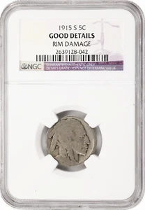 1915 S Buffalo Nickel  NGC Good details - Picture 1 of 3