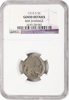 1915 S Buffalo Nickel  NGC Good details - Image 1 of 3