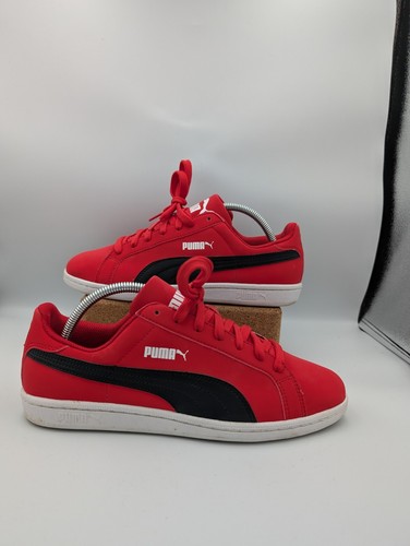 *RARO* UK 7.5 Scarpe da ginnastica uomo Puma Smash Buck rosso nero 356753 07