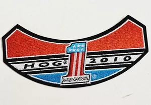 Harley Davidson Motorrad 2010 Owners Group HOG Weste Rocker Patch rot blau #1 - Bild 1 von 2