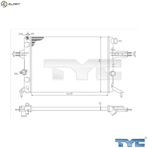 RADIATOR ENGINE COOLING 725-0021 FOR OPEL ZAFIRA/MPV ASTRA/Delvan/Van 1.8L 4cyl - Picture 1 of 9