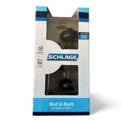 Schlage F40 V GEO 716 Грузинская Дверная Ручка, Замок Конфиденциальности для Кровати и Ванны, Старая Бронза - Изображение 1 из 4