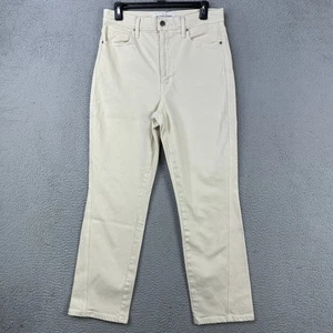 Apiece Apart Camilla Womens Straight Leg Jeans 30 Cream High-Rise Denim Pants - Picture 1 of 12