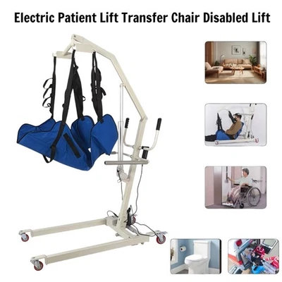 Patient Electric Lift Transfer Chair Disabled Lift Wheelchair Battery-powered - Image 1 of 4