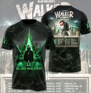 Alan Walker's Walker World European 2025 All Over Print 3D T-shirt - Picture 1 of 5