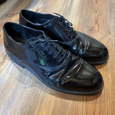 Stanley Blacker Couture  Black Patent Leather Tuxedo Shoes Men's Size 9.5 - Image 1 of 4