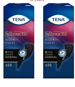 TENA Silhouette Noir Black Liner - 2 PACKS ( Total 52 LINERS ) - Picture 1 of 2