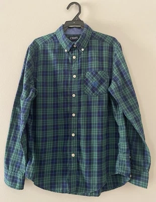 Camisa roja con botones Chaps para niños, manga larga, cuello, talla L (14/16) Foto 1 de 3