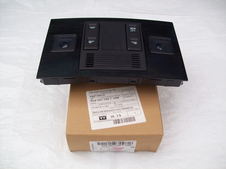 VW T-Cross BF C1 LED Interior Roof Front Reading Light Genuine Black 2018 onward - Image 1 of 4