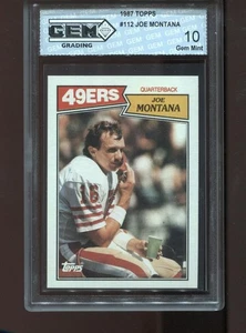 Joe Montana 1987 Topps #112 NFL Football Card 49ers GIOCO PERFETTO COME NUOVO 10 - Foto 1 di 2
