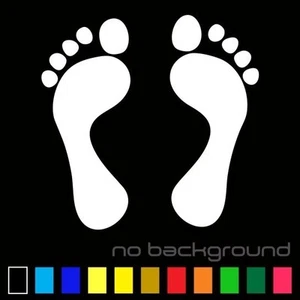 Foot Sticker Vinyl Decal People Feet footprint Paw Prints Tracks Car Wall Window - Picture 1 of 15