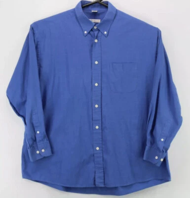 Edwards Signature Mens Button Down Long Sleeve Collared Shirt XL Blue - Image 1 of 4