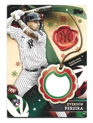 2024 Topps Holiday Relics Everson Pereira #RC-EP New York Yankees Baseball Card - Image 1 of 2