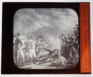 ANTIKE ZAUBERHAFTE LATERNE GLASSCHIEBER AUS DEN 1880ER JAHREN - EINSATZ VON GIBRALTER -1781 - Bild 1 von 1