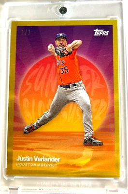 2020 Topps On Demand Summer Blockbuster Gold Justin Verlander 1 of 1 Astros #1/1 - Image 1 of 2